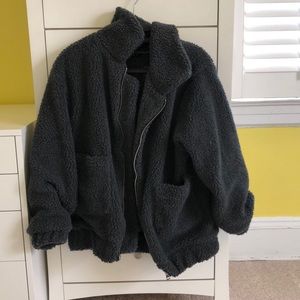 Grey fuzzy jacket
